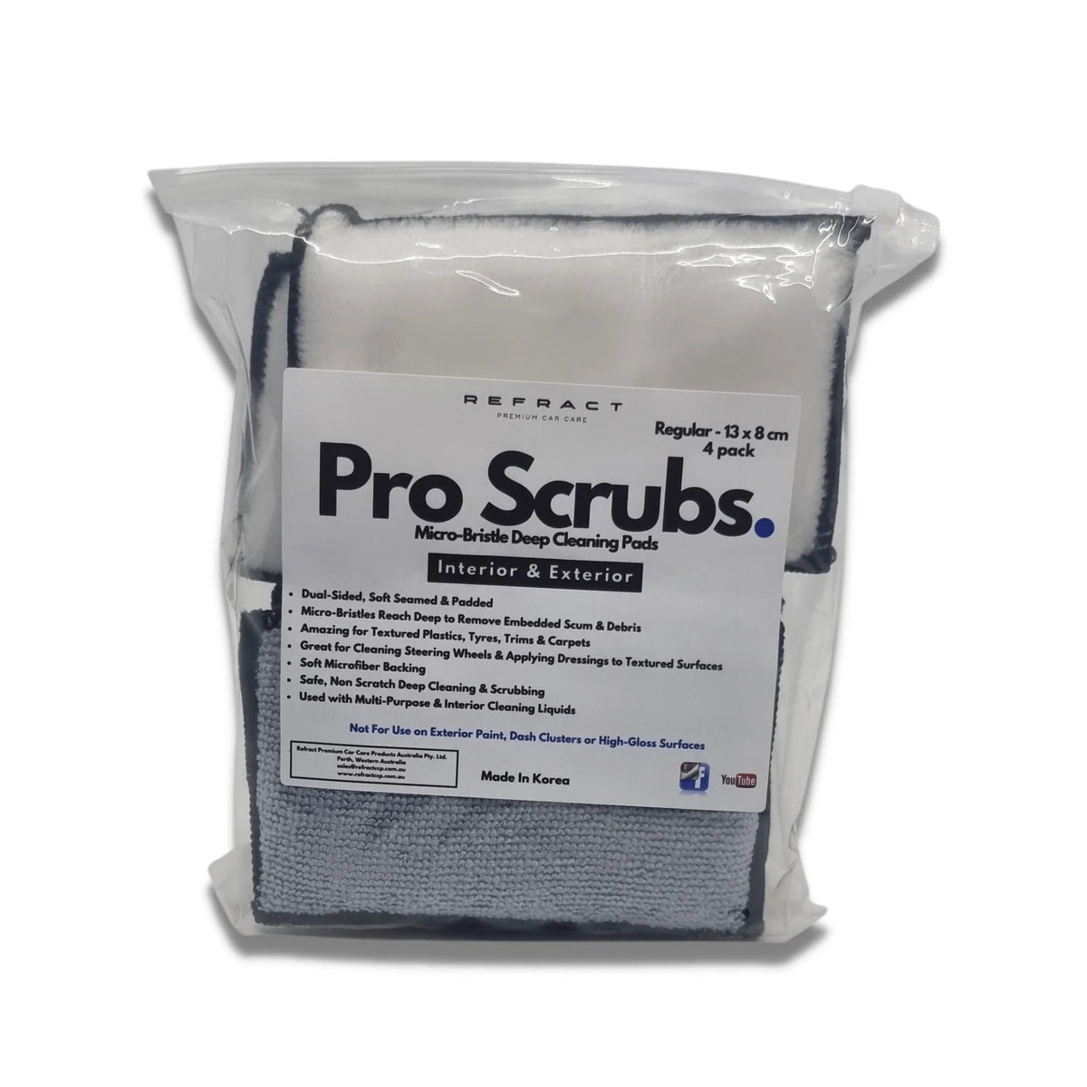 Refract Pro Scrub Pads - Micro Bristles 4 pack