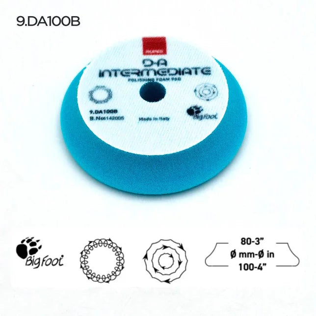 Rupes DA Foam Intermediate Pads - Azure (Medium)