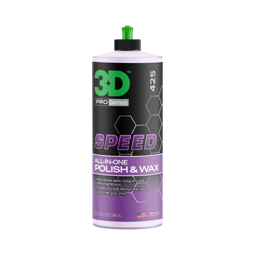 The Detail Warehouse 3D Speed All-In-One Polish & Wax 946ml bottle for professional one-step details
