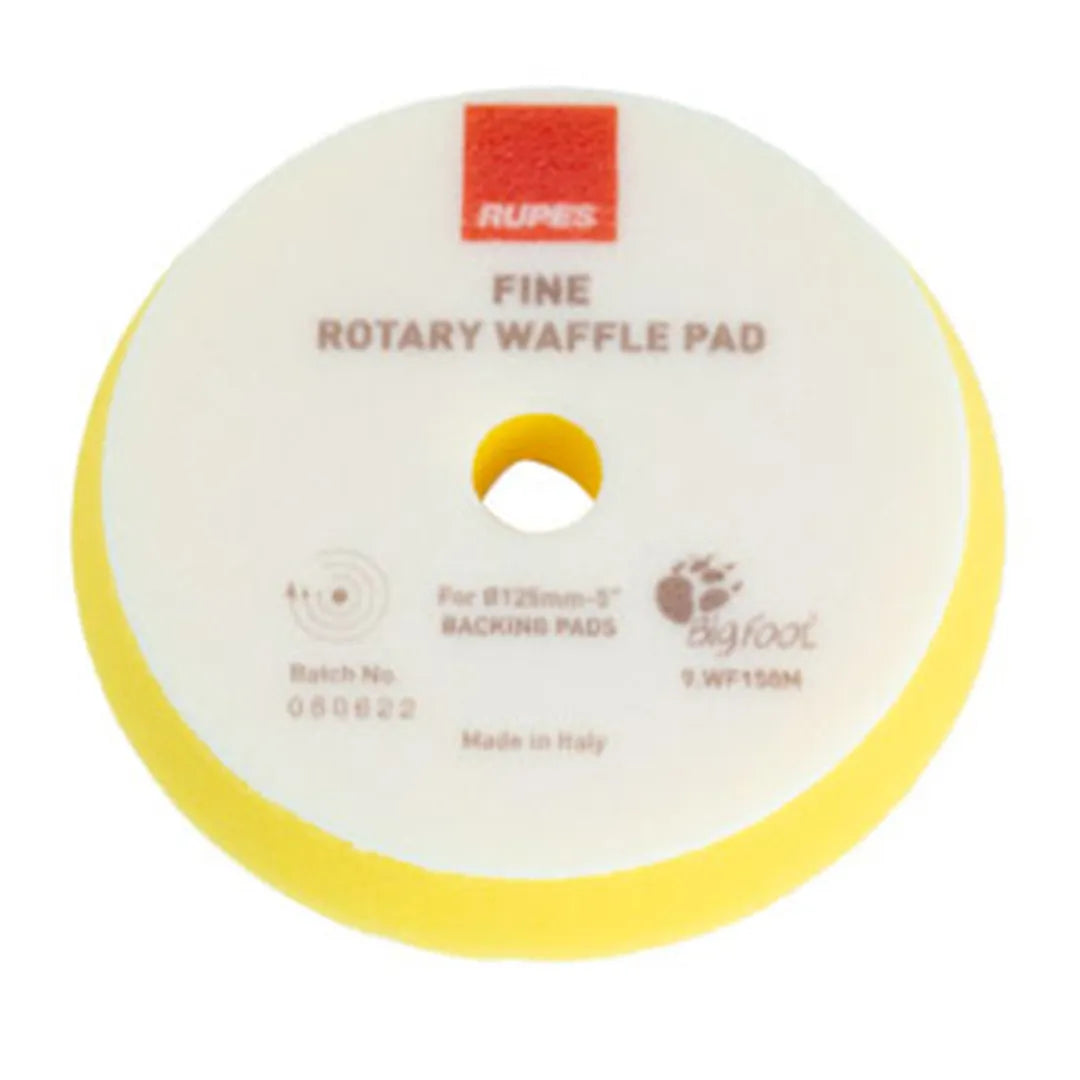 Rupes Rotary Waffle Foam Pads - Fine Yellow