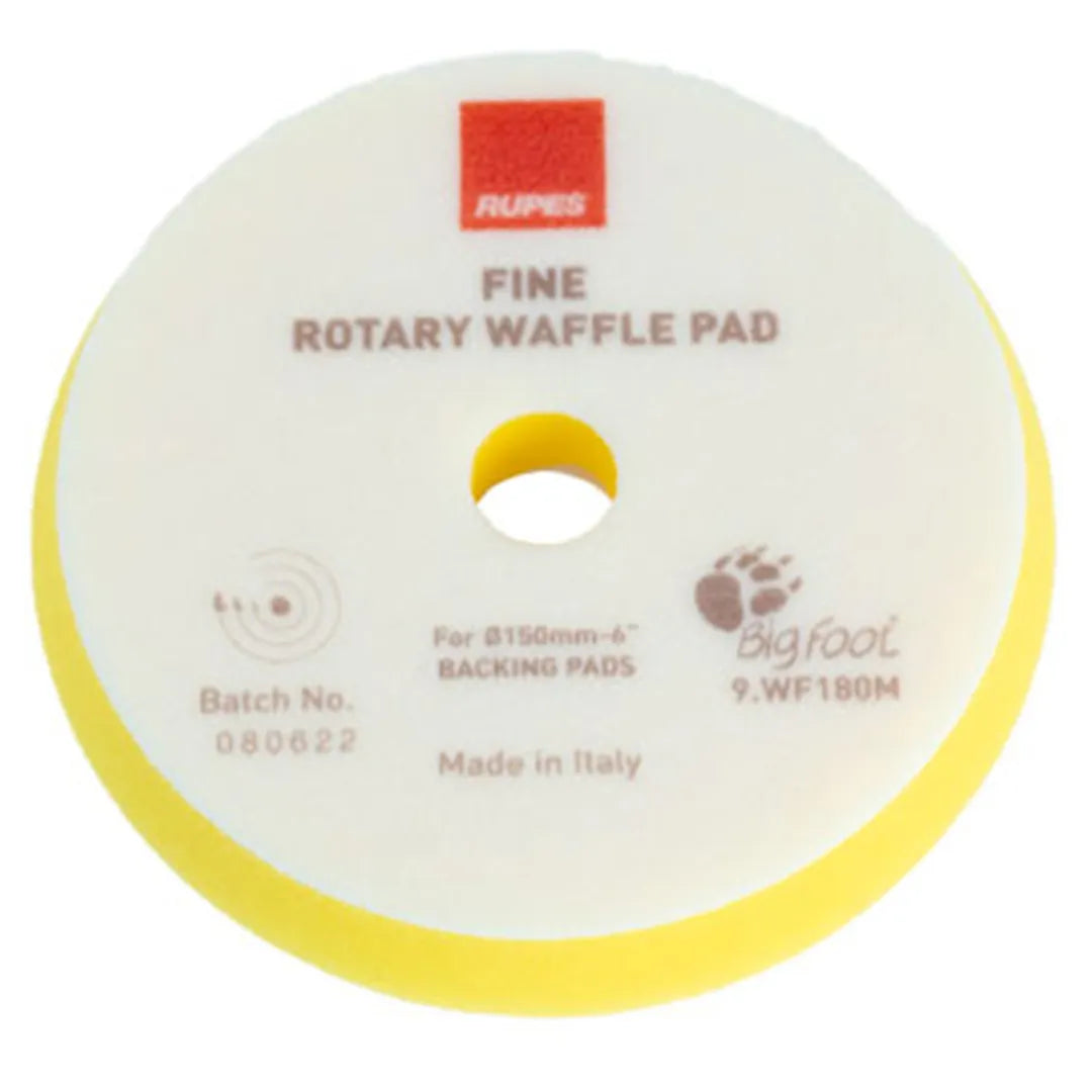 Rupes Rotary Waffle Foam Pads - Fine Yellow