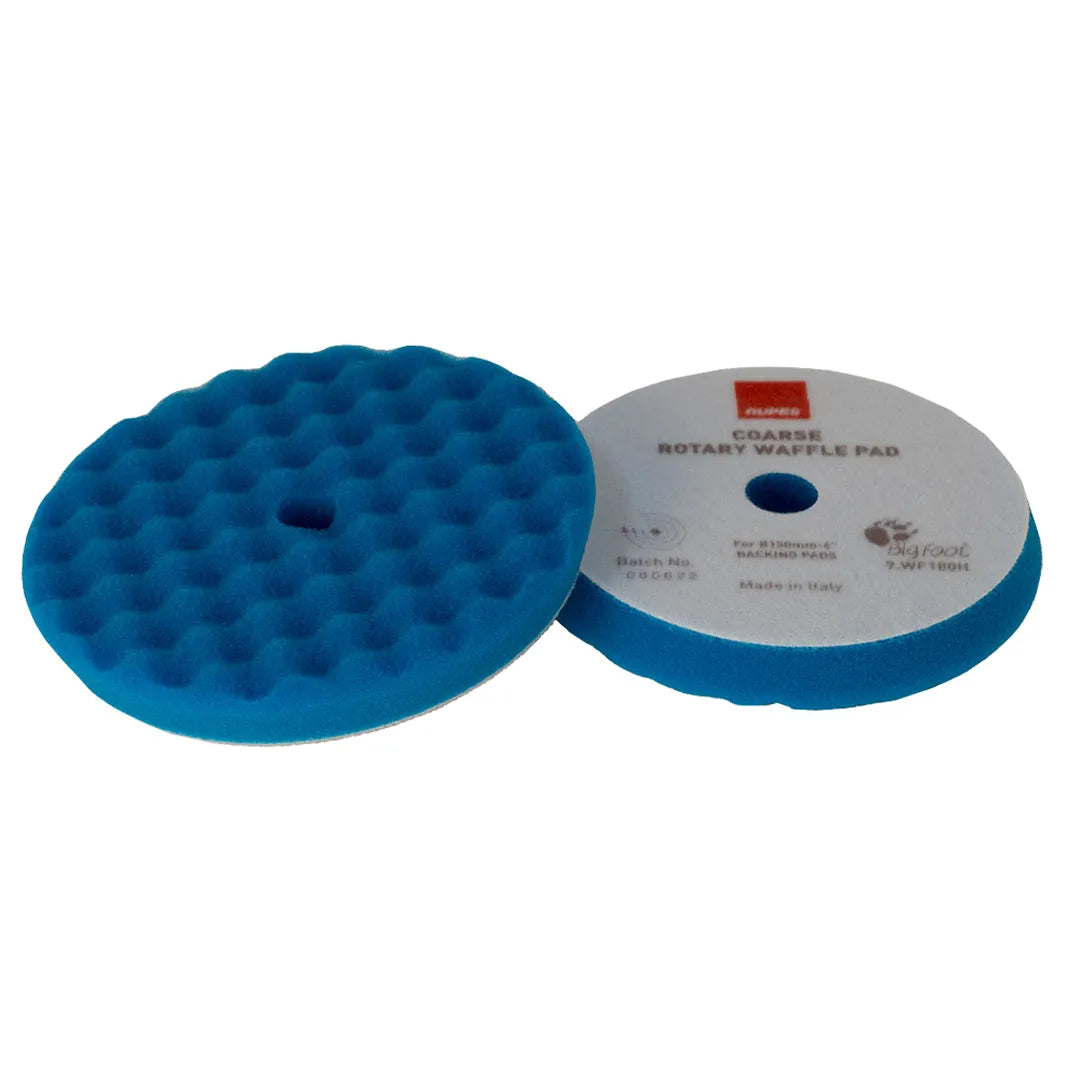 Rupes Rotary Waffle Foam Pads - Coarse Blue
