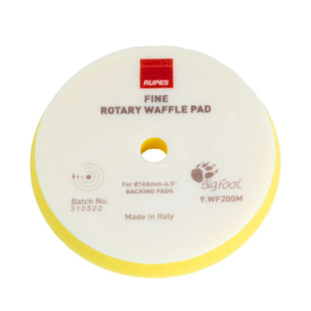 Rupes Rotary Waffle Foam Pads - Fine Yellow