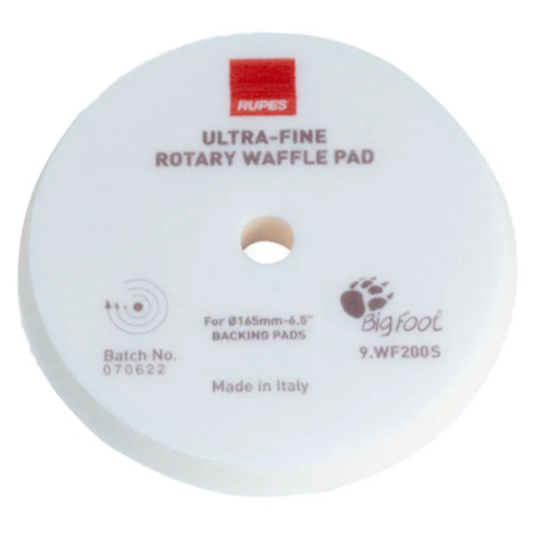 Rupes Rotary Waffle Foam Pads - Ultra Fine White