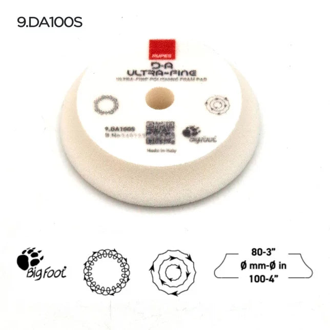 Rupes DA Foam Finishing Pads - White (Ultra-fine)