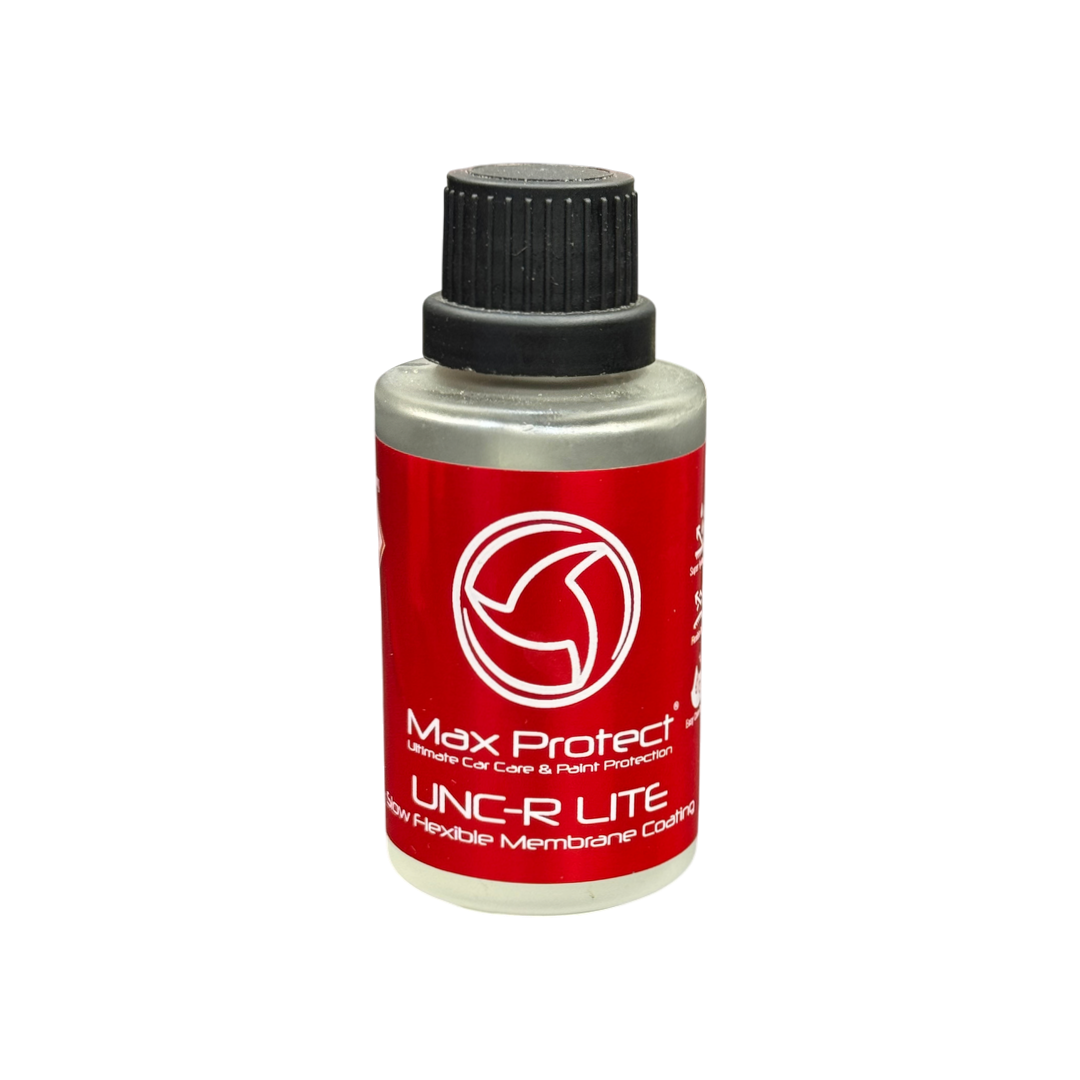 The Detail Warehouse Max Protect UNC-R Lite 30ml flexible rubberised nano coating bottle for car paint and PPF protection
