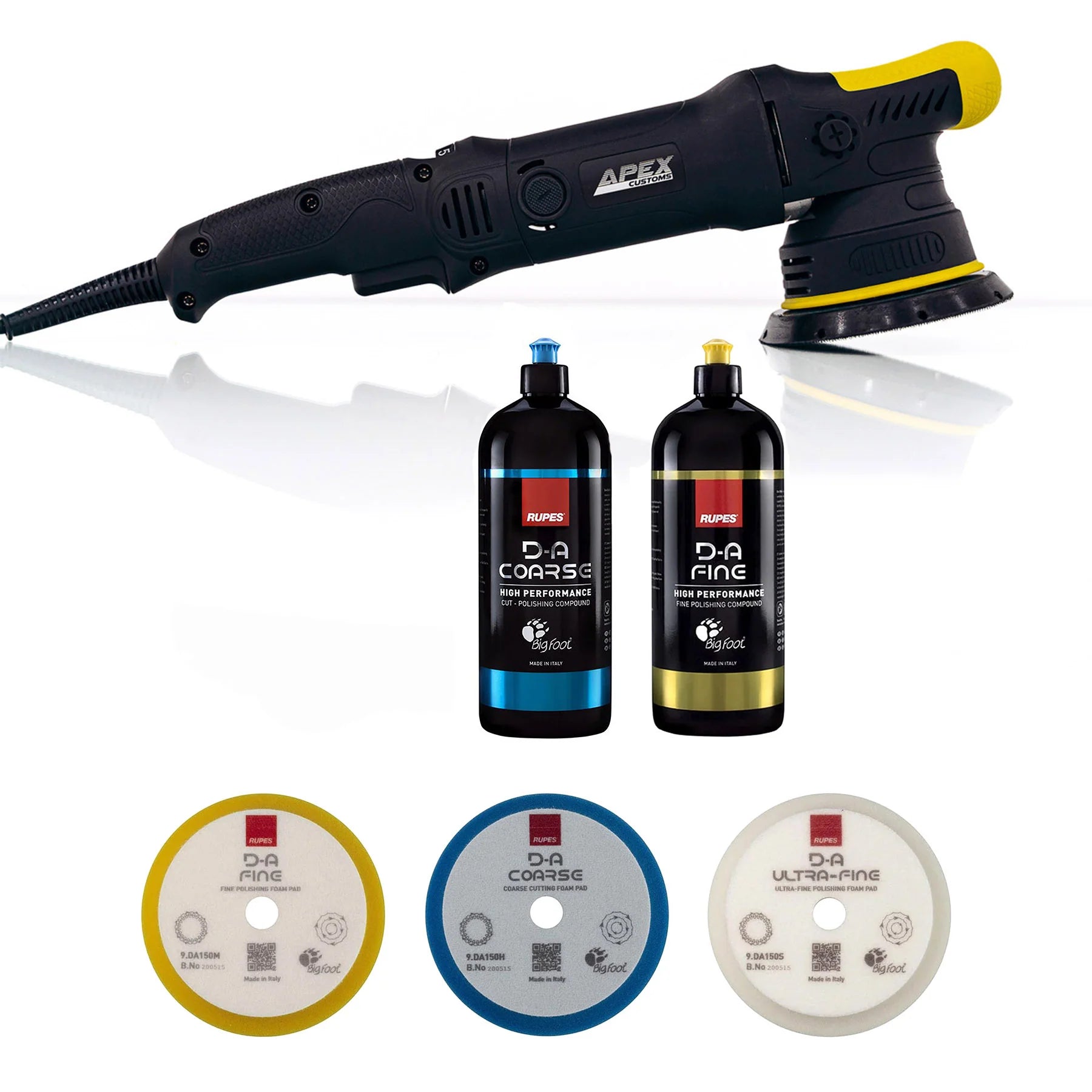 Apex Customs Sensei Plus Professional DA Polisher (15mm/21mm) Rupes Pro Detailer's Kit