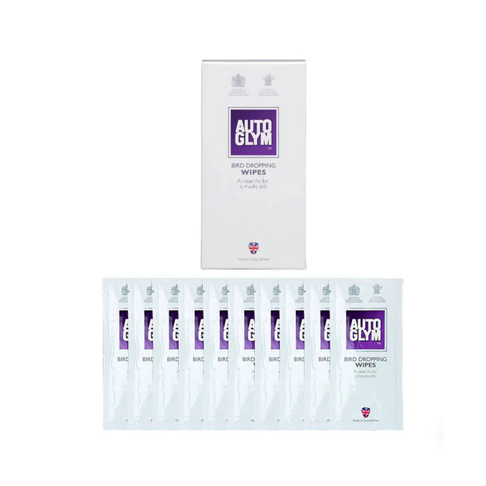 Autoglym Bird Dropping Wipes – Handy Travel Pack