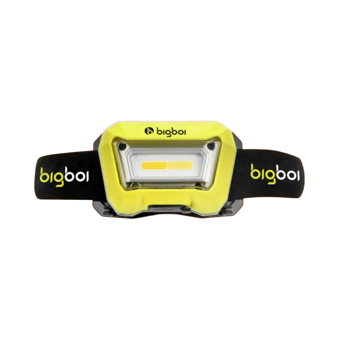 The Detail Warehouse BigBoi Illumr LED head lamp with yellow housing and black adjustable strap for car detailing