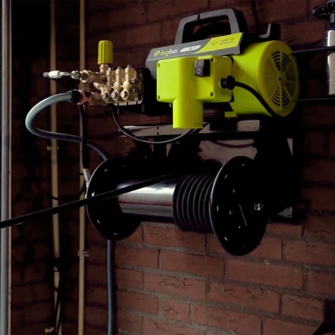 Bigboi WashR PRO Pressure Washer Fixed Wall Mount with Hose Reel
