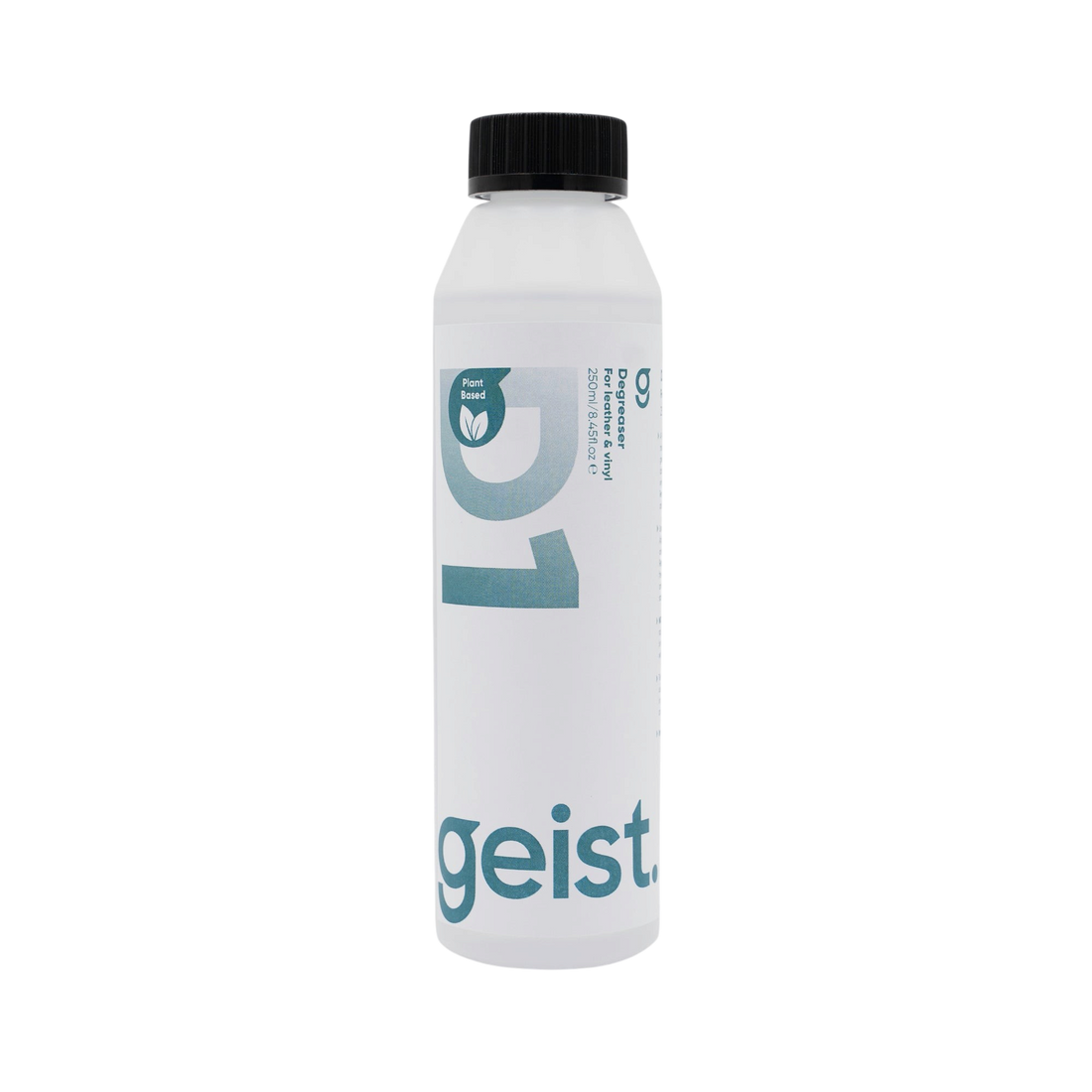 The Detail Warehouse Geist D1 plant-based degreaser in a 1-litre white bottle for leather and vinyl surfaces.