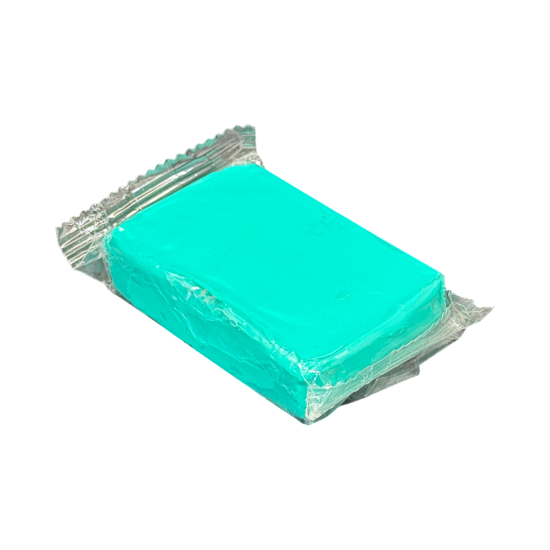 The Detail Warehouse Max Protect blue medium clay bar for automotive paint decontamination in clear plastic packaging.