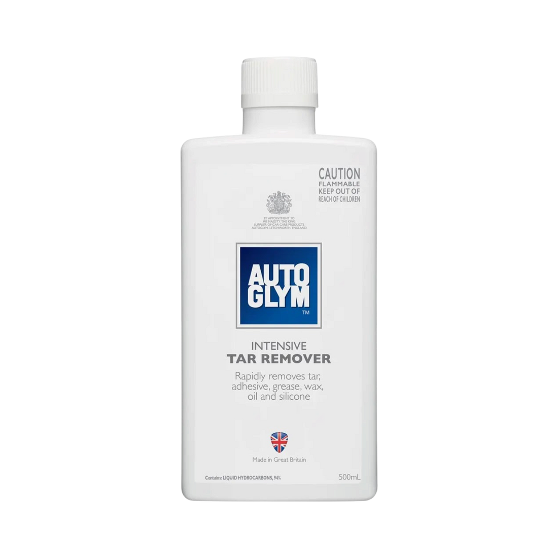 The Detail Warehouse Autoglym Intensive Tar Remover 500ml bottle for dissolving tar, grease, and adhesive residues.