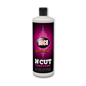 Bottle of Juice Polishes NCUT Compound on a white background