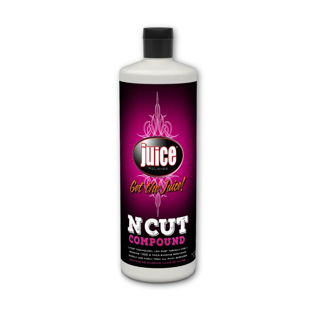 Bottle of Juice Polishes NCUT Compound on a white background