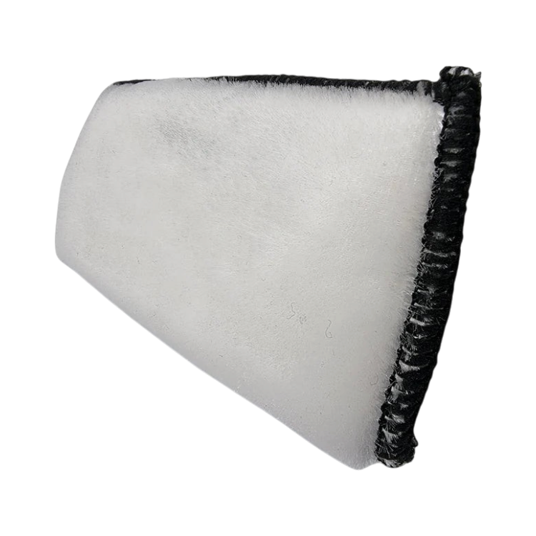 The Detail Warehouse Refract Pro Scrub Pad with white micro bristles and black stitched edges for car detailing.