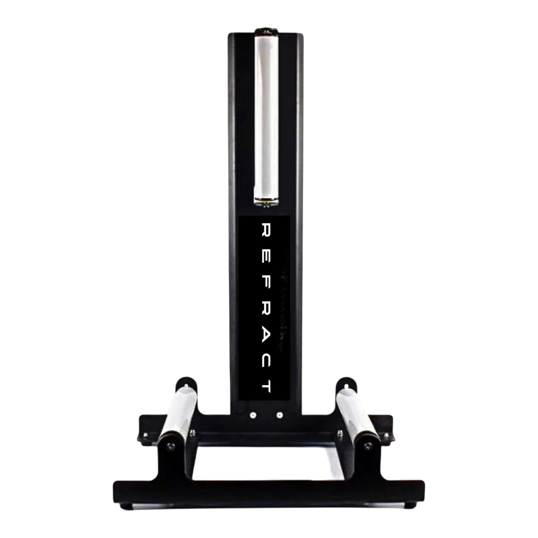 The Detail Warehouse REFRACT PRO black metal rotating wheel stand for easy cleaning and ceramic coating application.