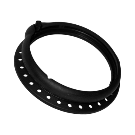 The Detail Warehouse black rubber dust shroud for Rupes BigFoot LHR15 and LHR21 polishing machines