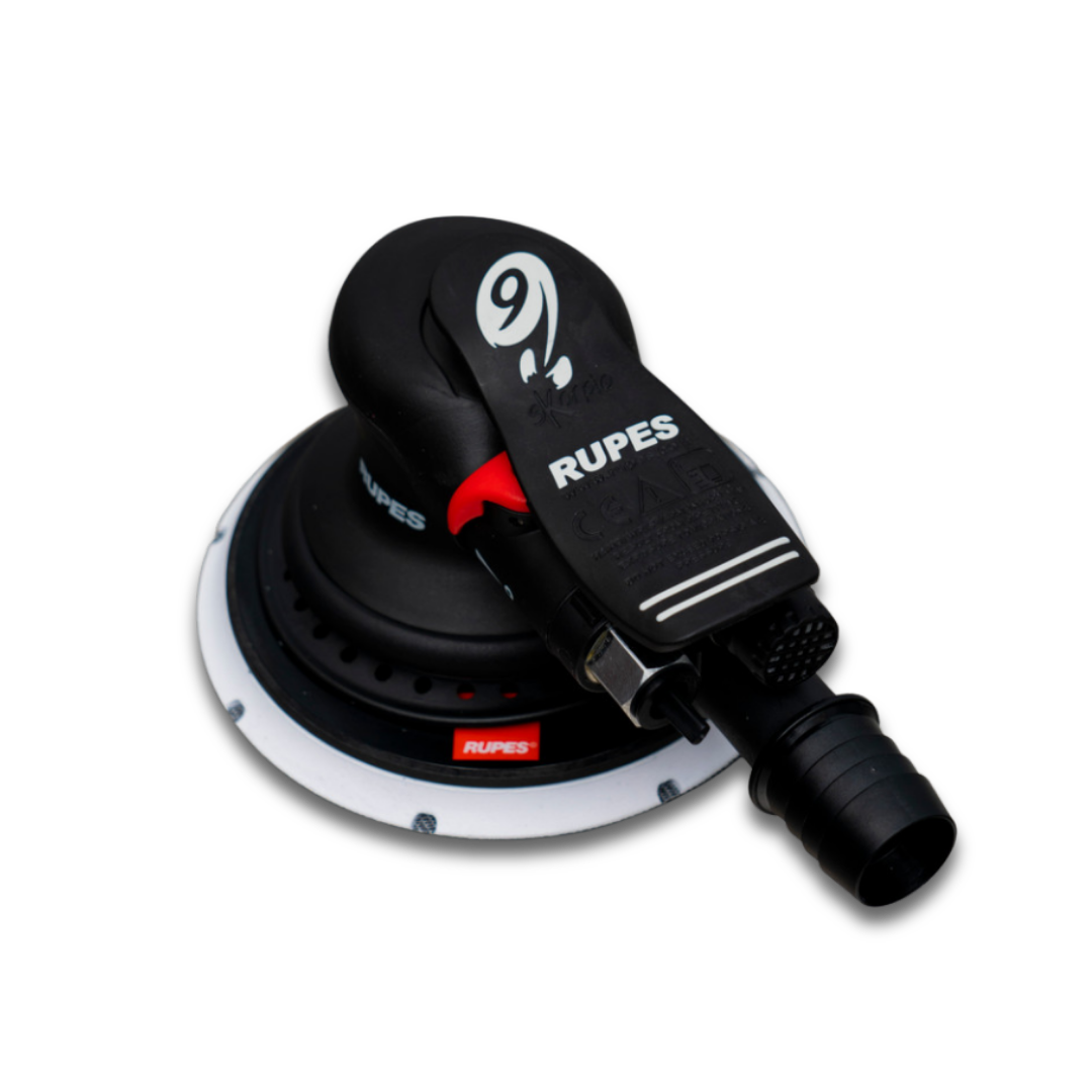 Rupes RH359A Skorpio III 9mm orbit palm sander with dust extractor vacuum attachment