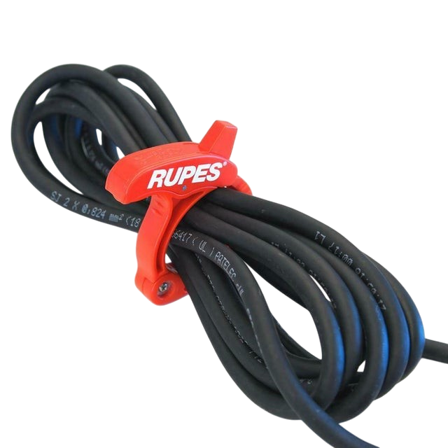 The Detail Warehouse heavy duty 2-core black power cable with a red Rupes cable clamp for polishers and sanders