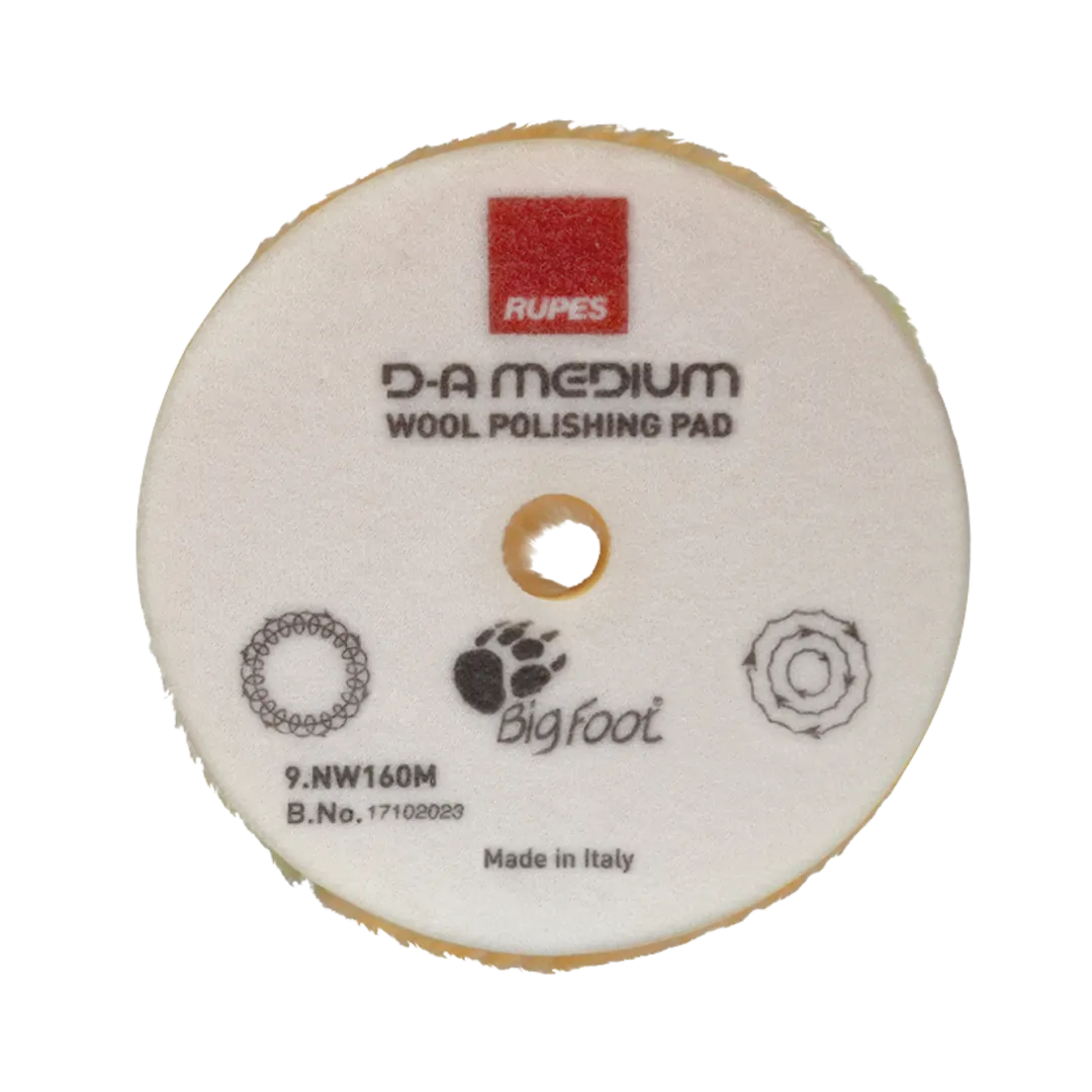 Rupes Bigfoot DA Wool Polishing Pads - Medium Yellow