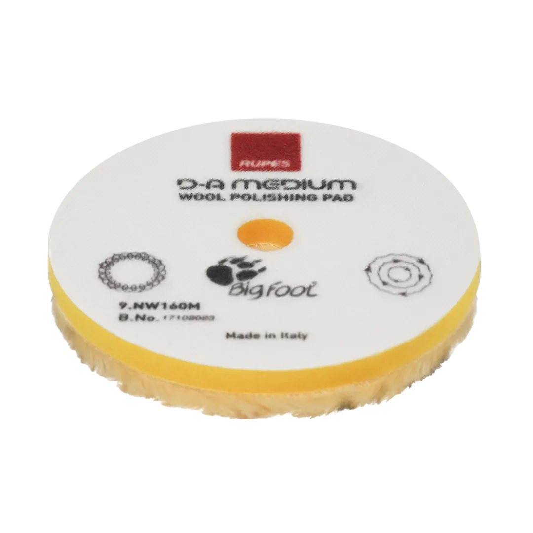 Rupes Bigfoot DA Wool Polishing Pads - Medium Yellow