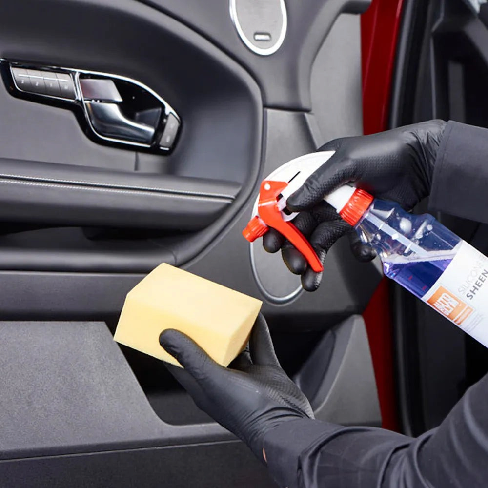 The Detail Warehouse 5 litre bottle of Autoglym Silicon Free Sheen purple plastic and rubber dressing for car care
