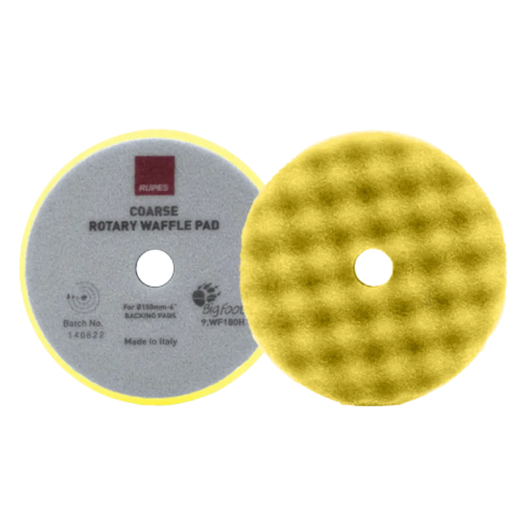 Rupes Rotary Waffle Foam Pads - Fine Yellow