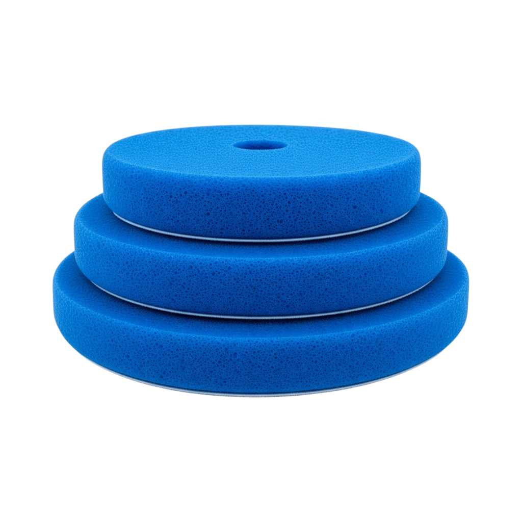 The Detail Warehouse Rupes blue coarse foam rotary polishing pad for automotive paint correction and defect removal