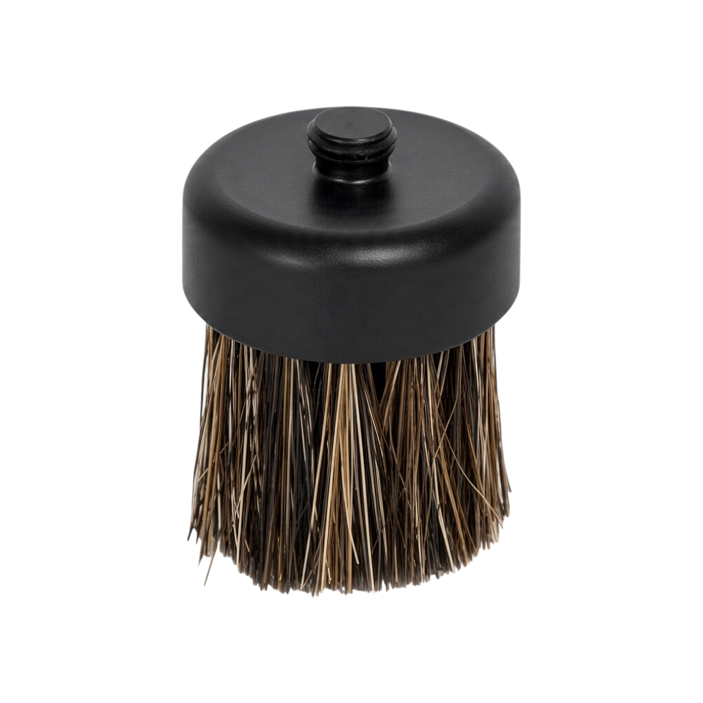 The Detail Warehouse Rupes Ibrid Nano soft horsehair brush attachment with black base for car detailing