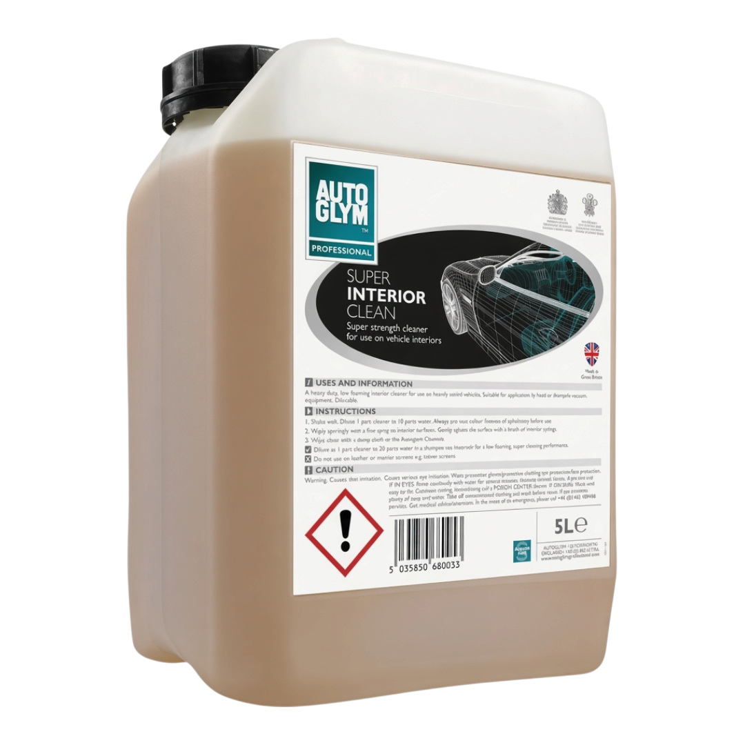 The Detail Warehouse Autoglym Super Interior Cleaner 5 litre bottle for professional car upholstery and plastic care