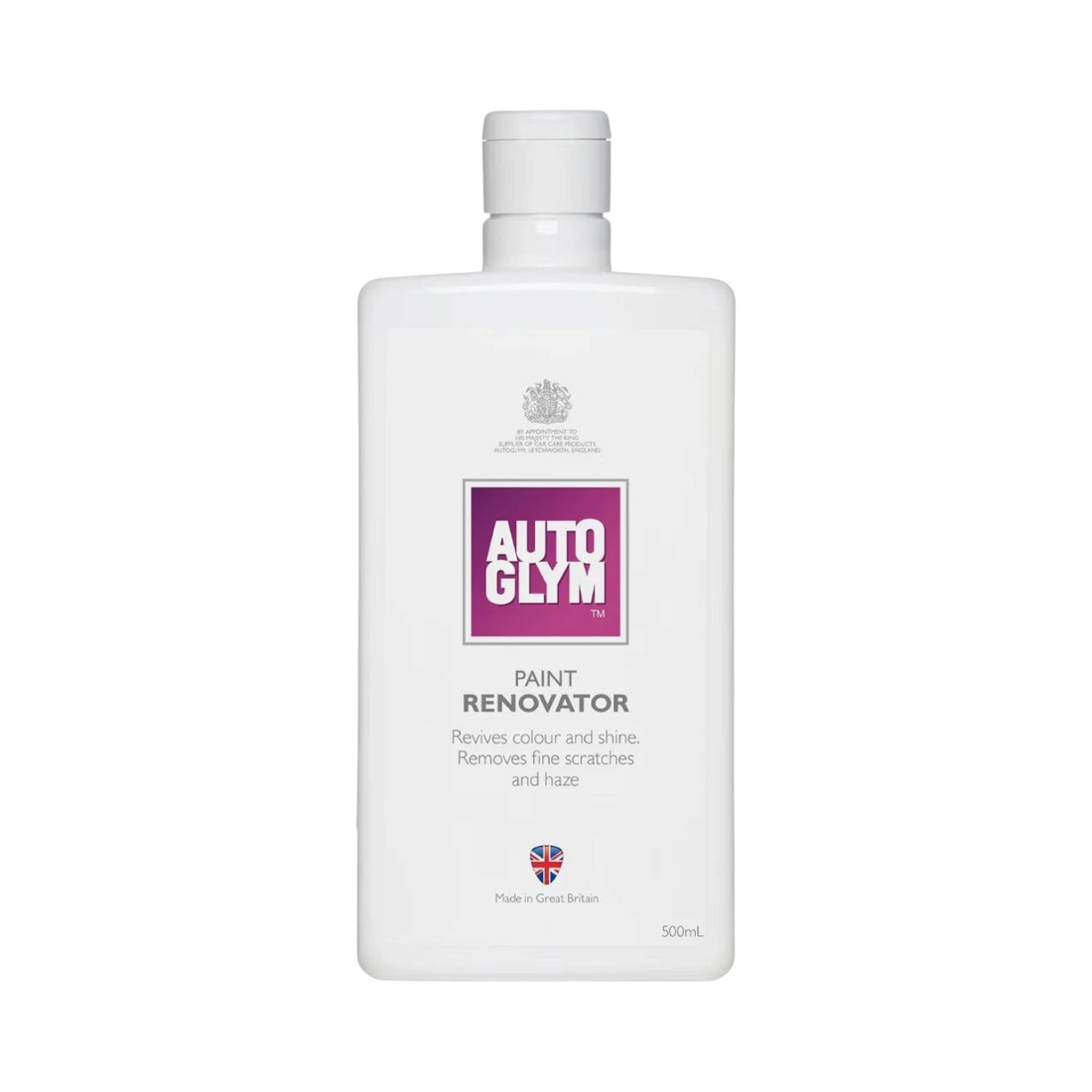 The Detail Warehouse Autoglym Paint Renovator 500ml bottle for removing car paint scratches and swirl marks.