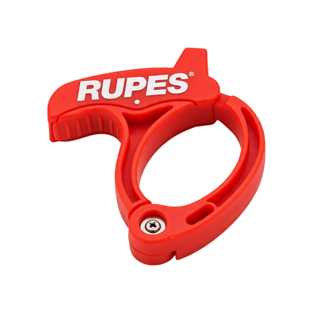 The Detail Warehouse red RUPES ratcheting cable management clamp for organizing power tool cords