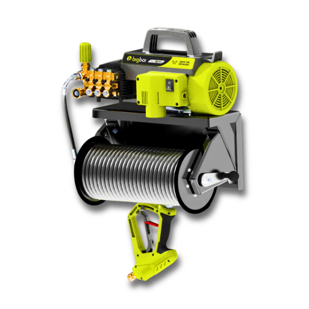 Bigboi WashR PRO Pressure Washer Fixed Wall Mount with Hose Reel