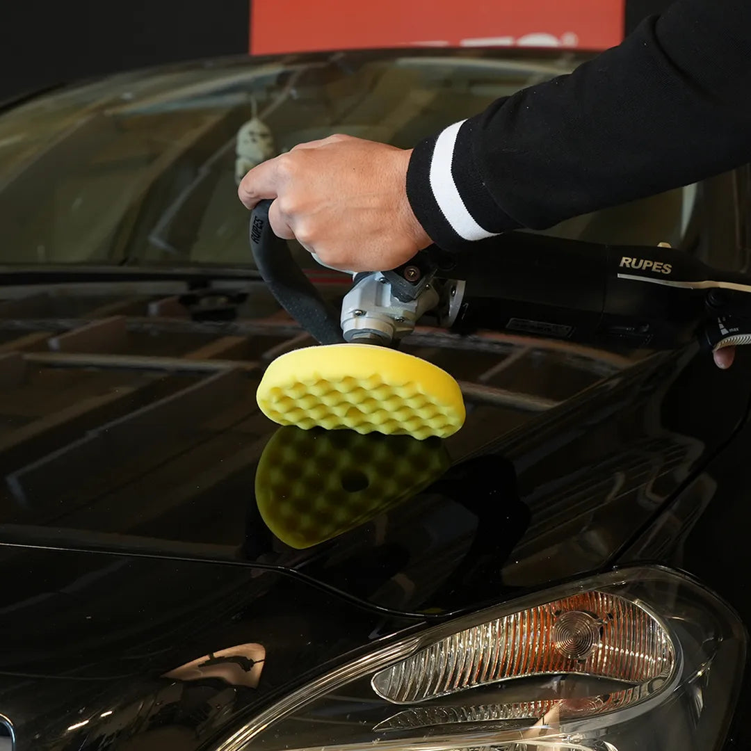 Rupes Rotary Waffle Foam Pads - Fine Yellow