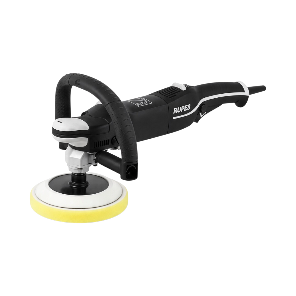 The Detail Warehouse Rupes anti-vibration D loop handle for LH19e rotary polisher with textured black grip
