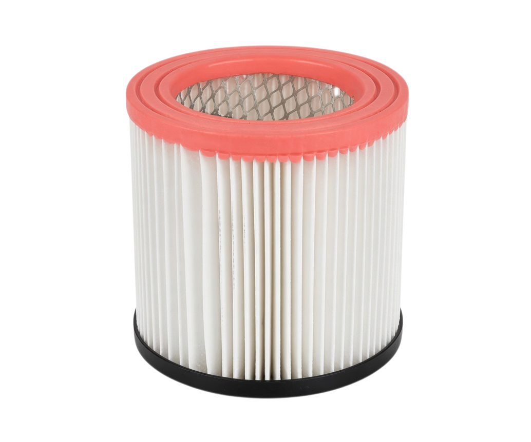 The Detail Warehouse BigBoi SUCKR Pro+ HEPA filter with white pleated paper and a pink top rim on a white background