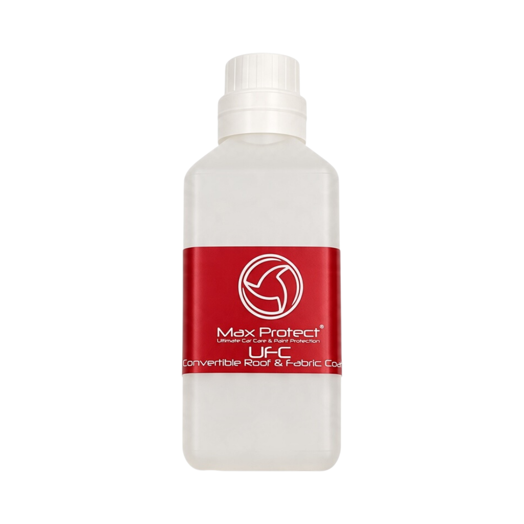 The Detail Warehouse Max Protect UFC 500ml bottle of permanent fabric and convertible roof protective coating