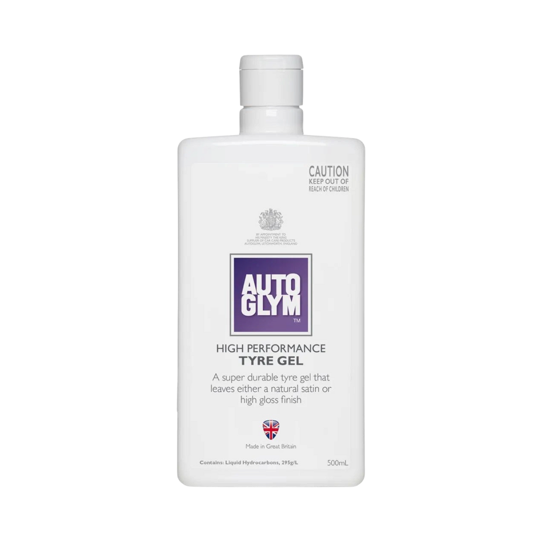 The Detail Warehouse Autoglym High Performance Tyre Gel 500ml bottle for a satin or high gloss car tyre finish.