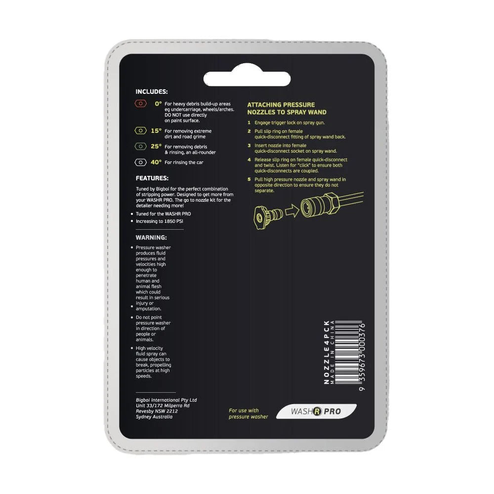 Bigboi High Pressure Nozzle Set - Washr Pro