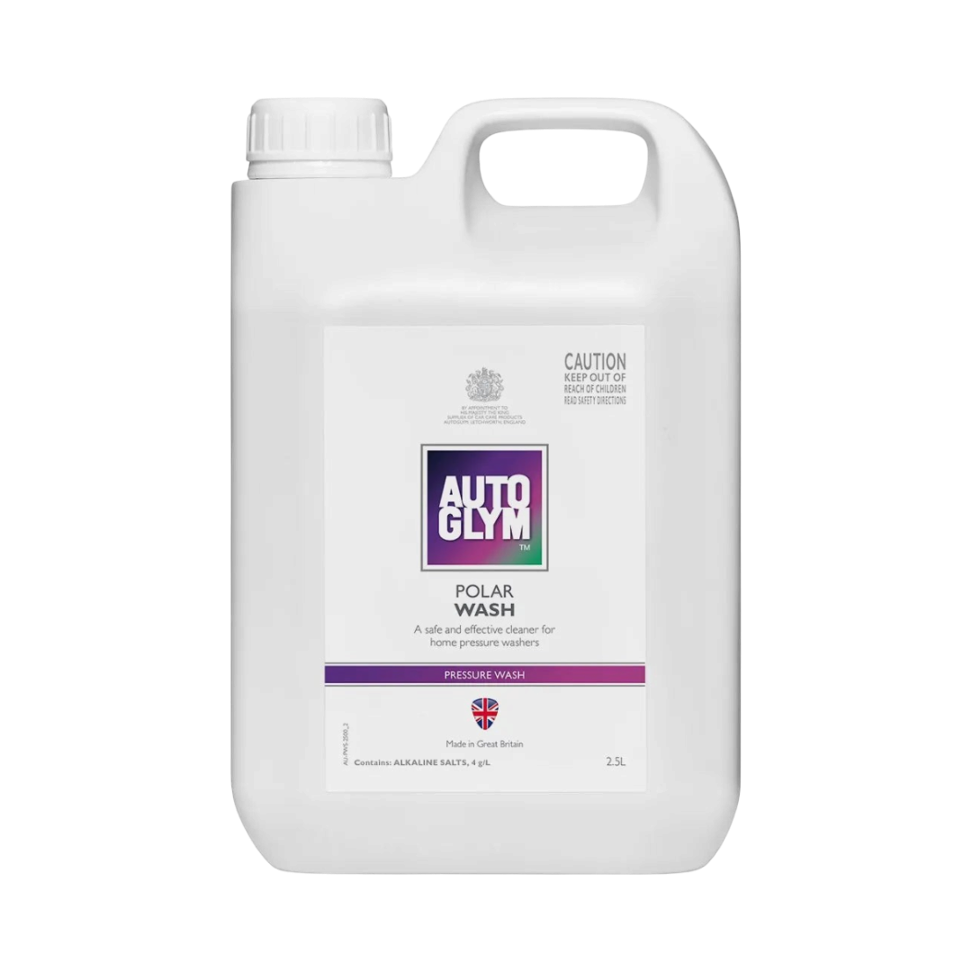 The Detail Warehouse Autoglym Polar Wash 2.5L car shampoo bottle with white plastic container and purple label