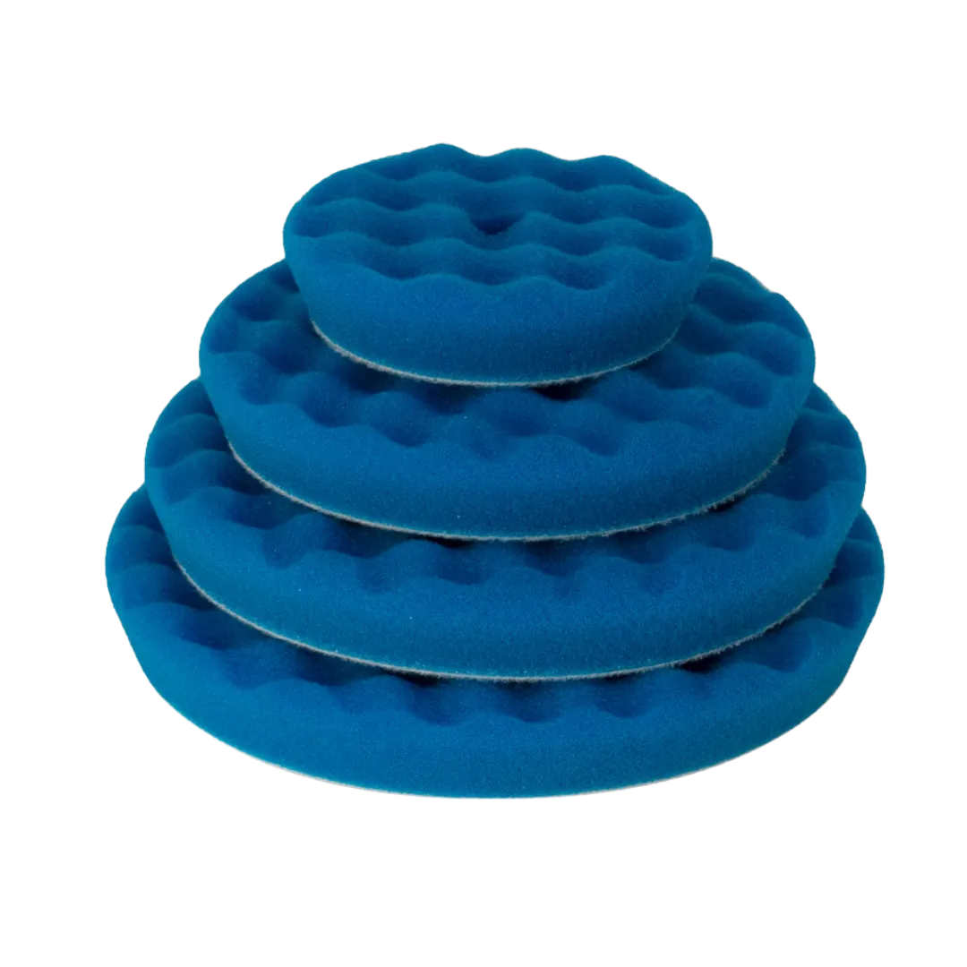 Rupes Rotary Waffle Foam Pads - Coarse Blue