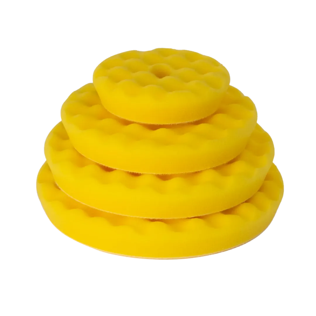 Rupes Rotary Waffle Foam Pads - Fine Yellow