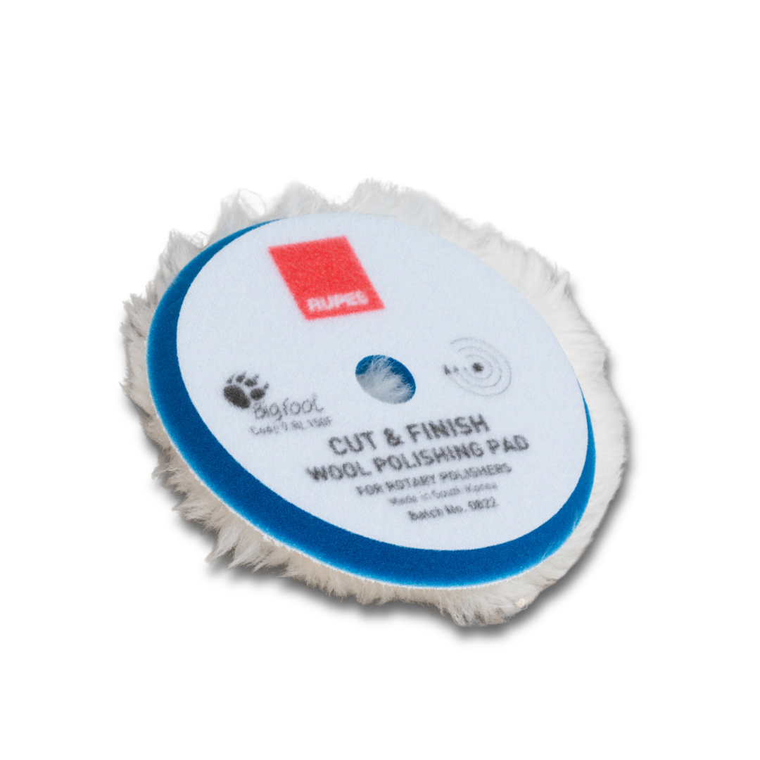 Rupes Cut &amp; Finish Wool Polishing Pad for Rotary - Merino Wool