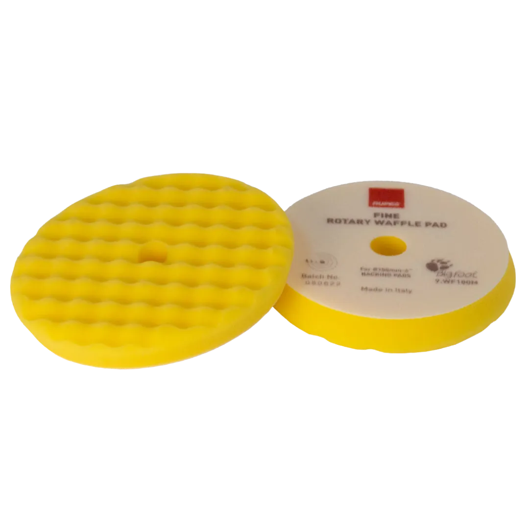Rupes Rotary Waffle Foam Pads - Fine Yellow