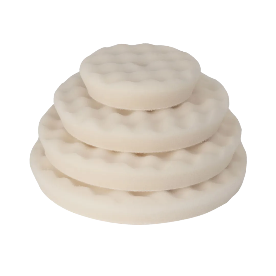 Rupes Rotary Waffle Foam Pads - Ultra Fine White