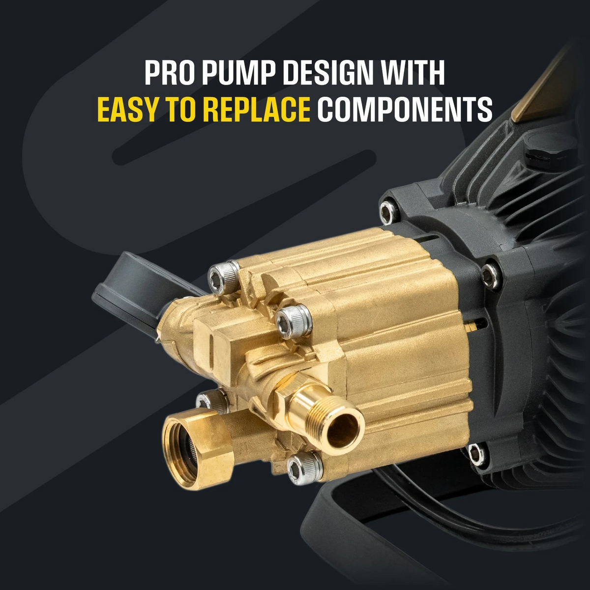 The Detail Warehouse Active 2.3 pressure washer brass 5-piston pro pump with serviceable components