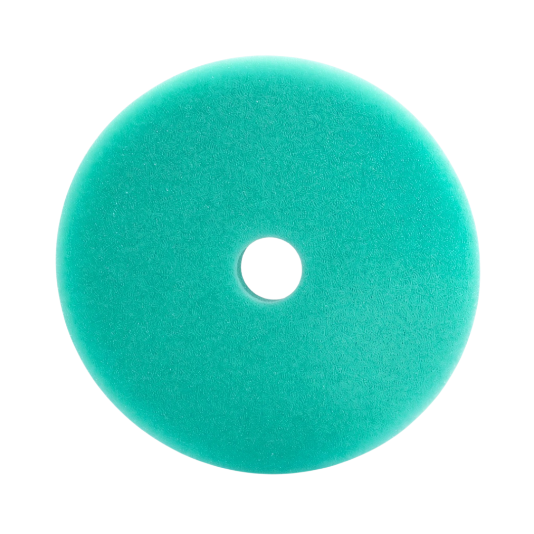 The Detail Warehouse Apex Customs green high-density German foam cutting pad for heavy paint correction
