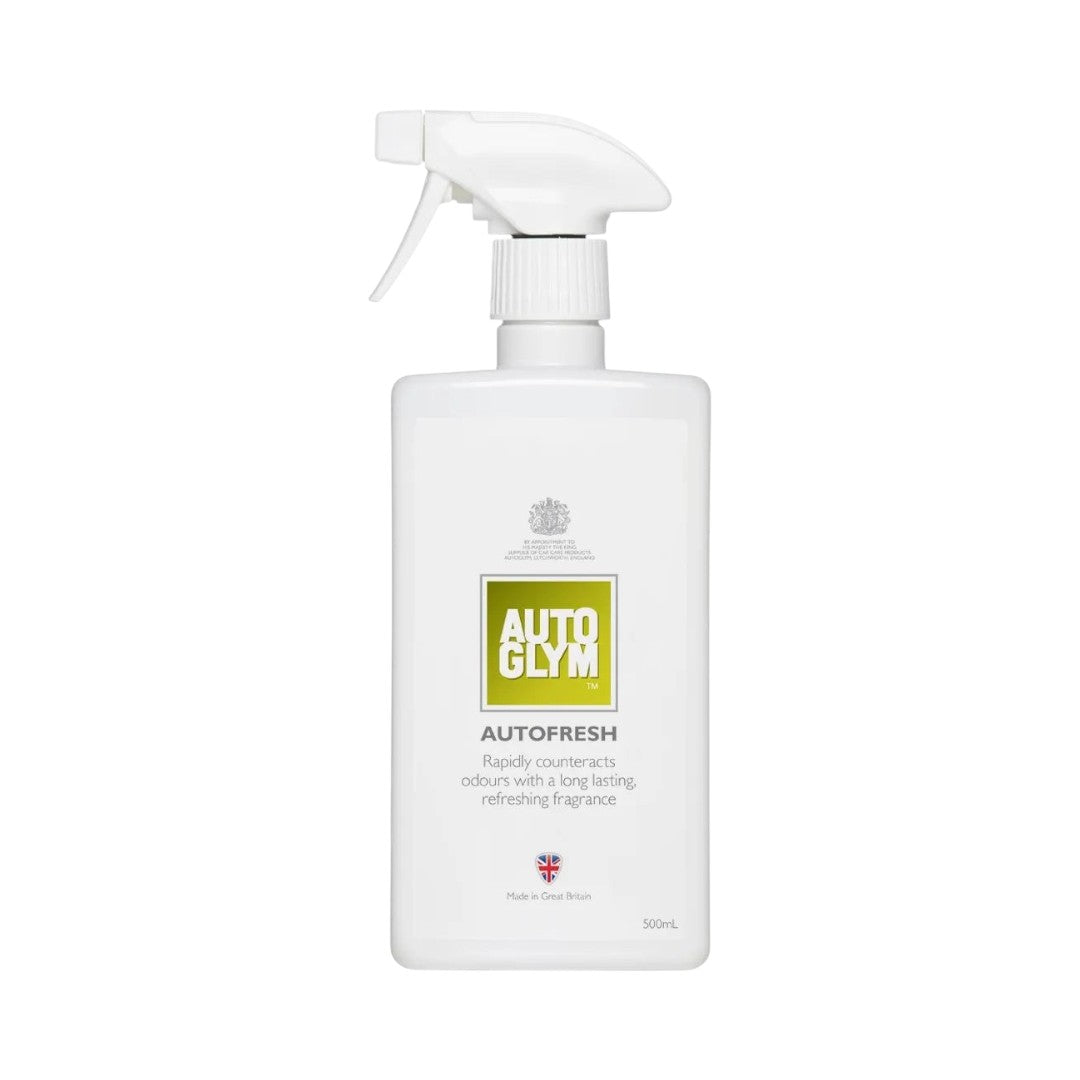 The Detail Warehouse Autoglym Autofresh car interior air freshener spray bottle with a white trigger nozzle