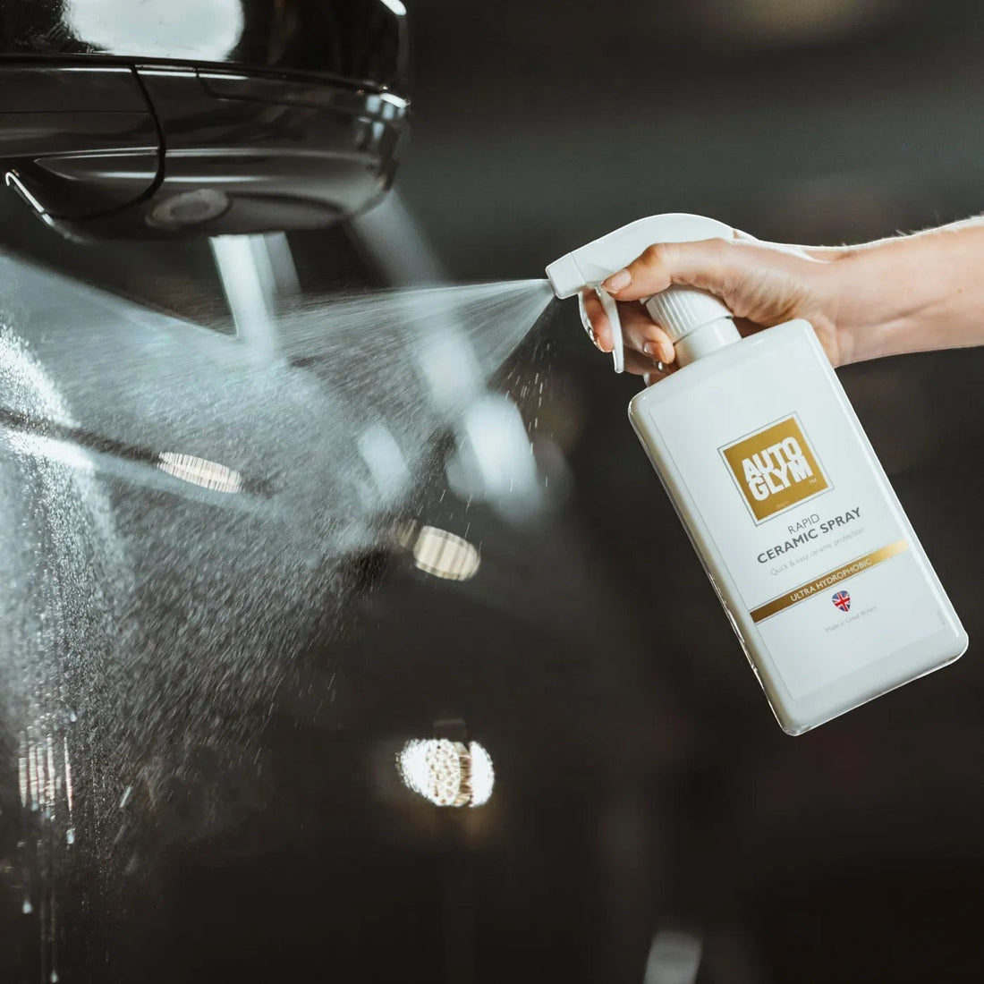 The Detail Warehouse Autoglym Rapid Ceramic Spray 500ml bottle with white trigger nozzle for car paint protection